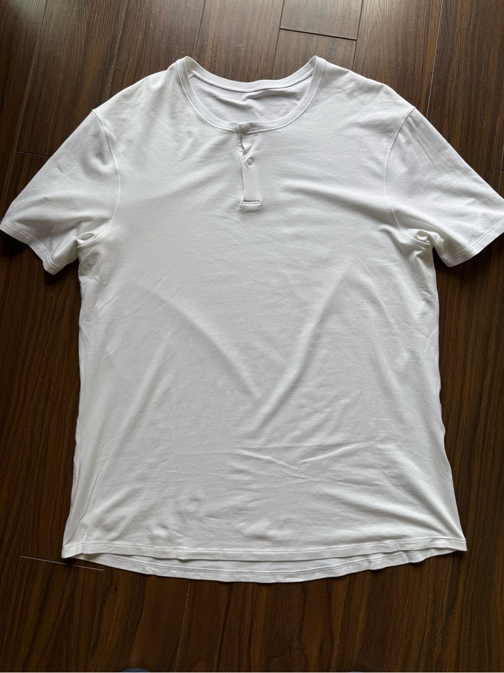Lululemon Classic White Short-Sleeve Henley Shirt - Men's